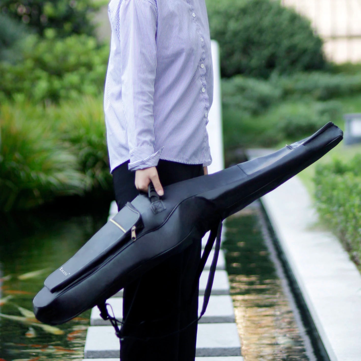 Electric Guitar Gig Bag Black Waterproof Guitar Case Double Strap Padded Bag Backpack Shoulder Straps Guitar Accessories
